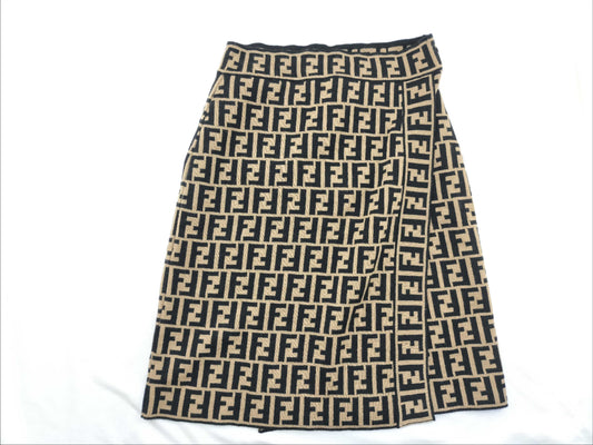 FENDI Zucca Pattern FENDI Knit Skirt Beige Skirt