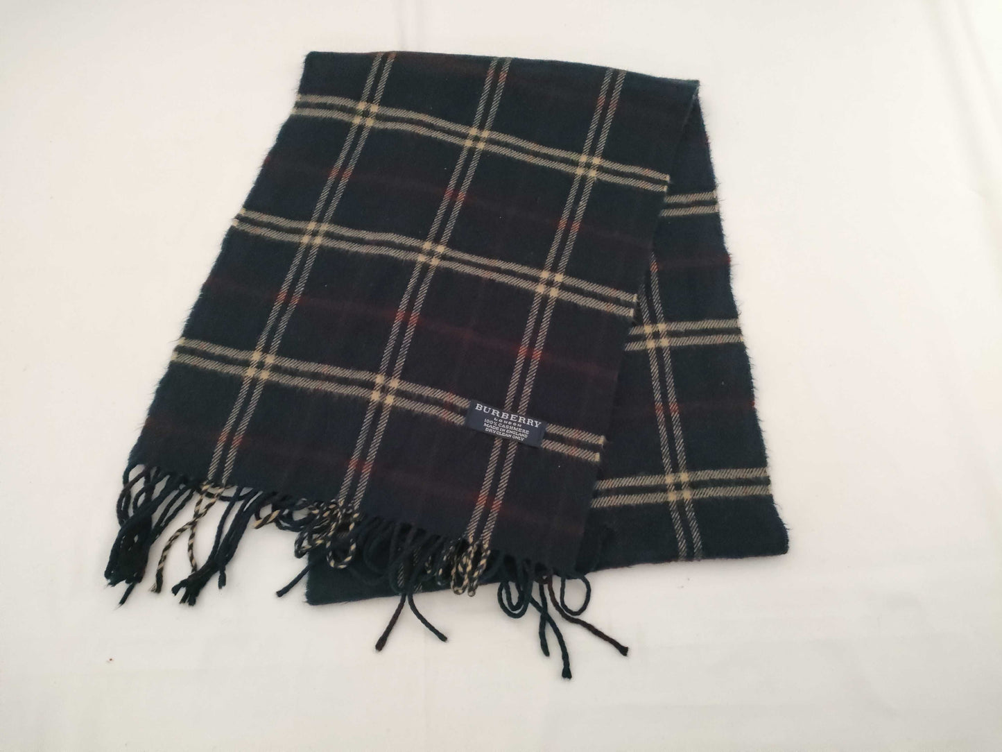 BURBERRY BURBERRY Nova Check 100% Cashmere Muffler Navy Other Accessories