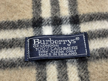 BURBERRY BURBERRY Novacheck 100% Cashmere Muffler Beige Muffler