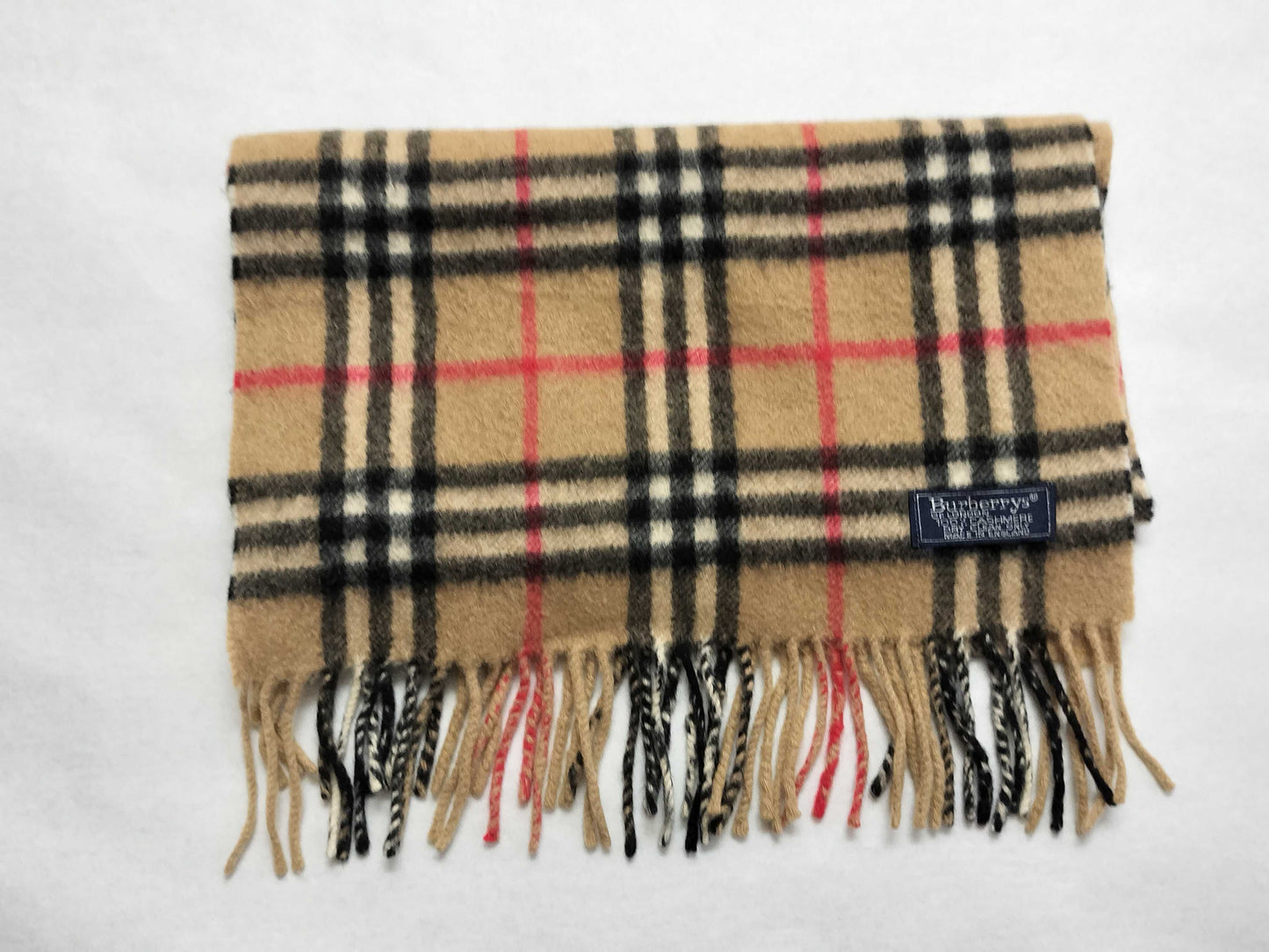 BURBERRY BURBERRY Novacheck 100% Cashmere Muffler Beige Muffler