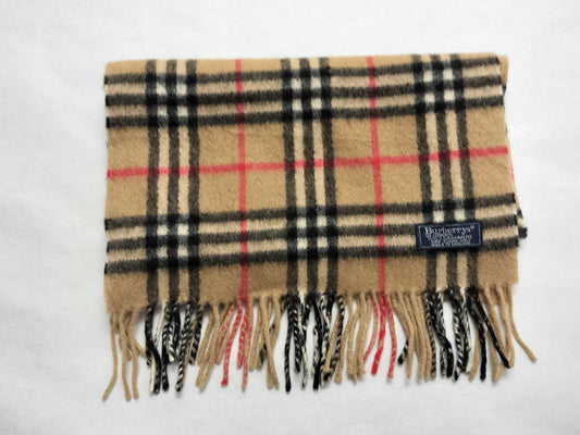 BURBERRY BURBERRY Novacheck 100% Cashmere Muffler Beige Muffler