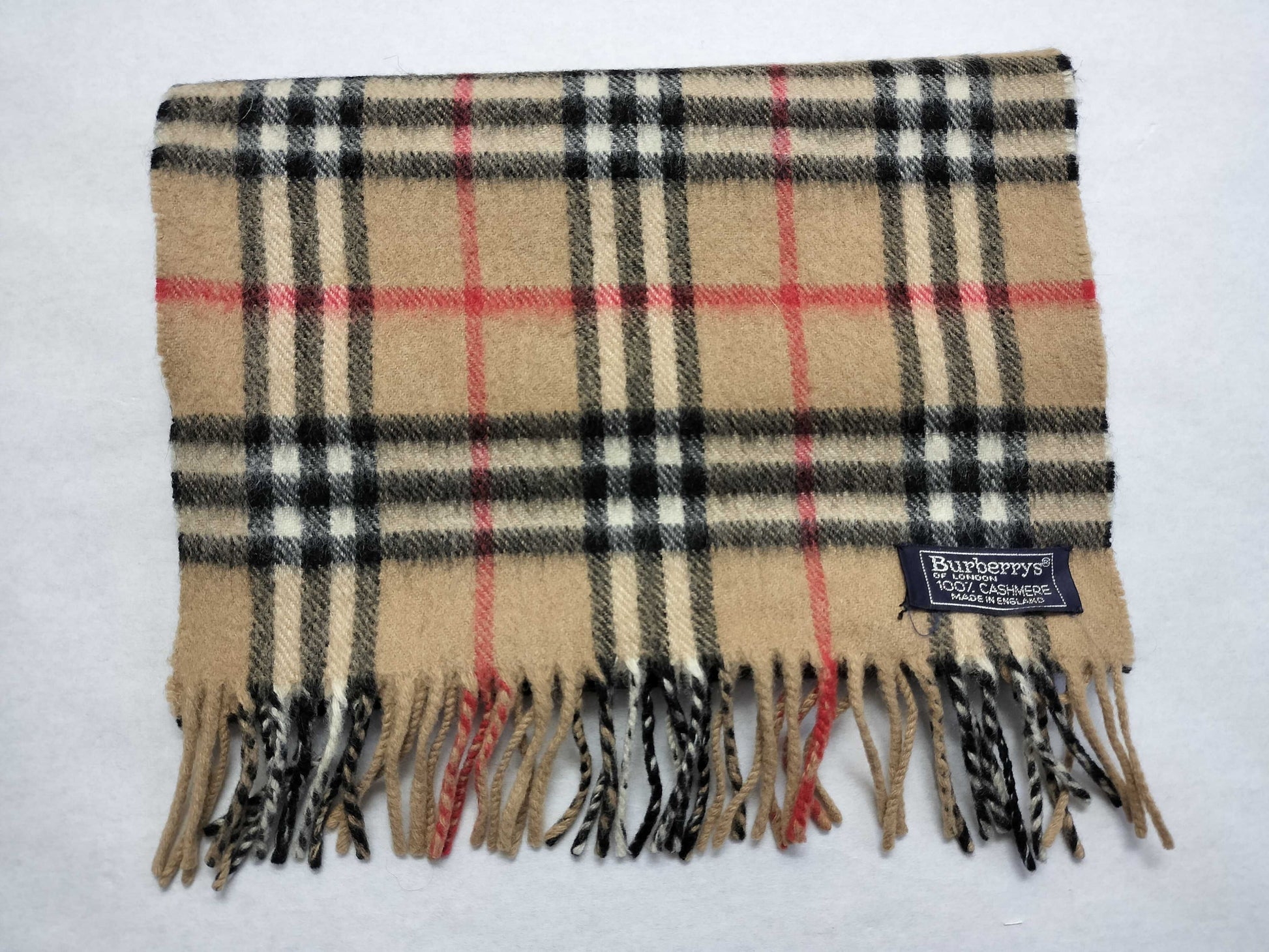 BURBERRY BURBERRY Novacheck 100% Cashmere Muffler Beige Muffler