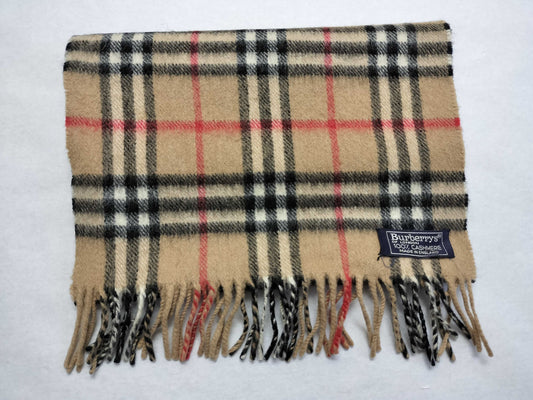 BURBERRY BURBERRY Novacheck 100% Cashmere Muffler Beige Muffler