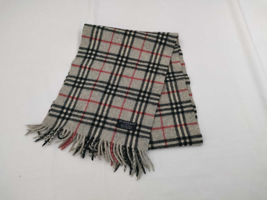 BURBERRY BURBERRY Novacheck 100% Cashmere Muffler Gray Other Accessories