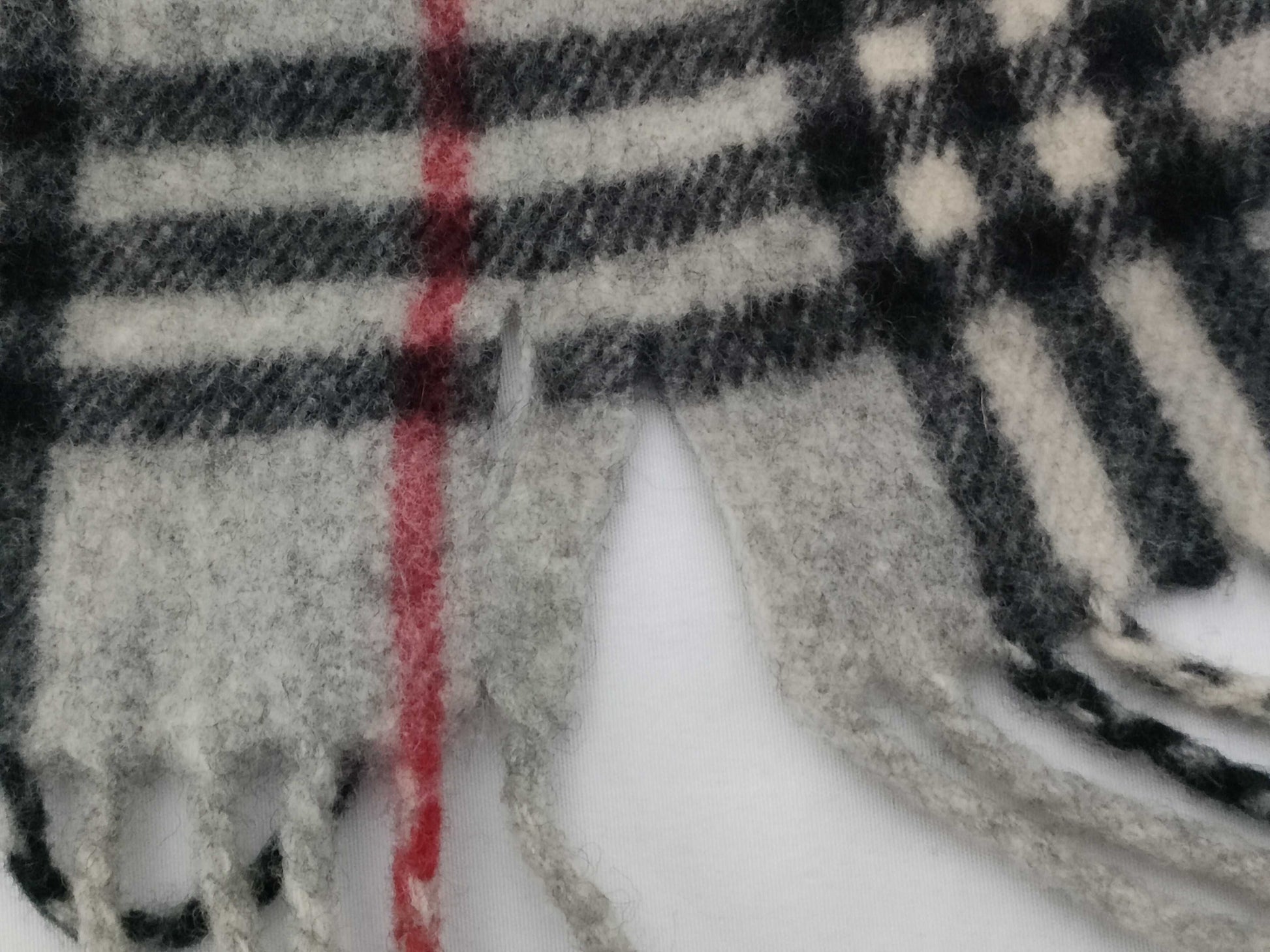 BURBERRY BURBERRY Novacheck 100% Cashmere Muffler Gray Other Accessories