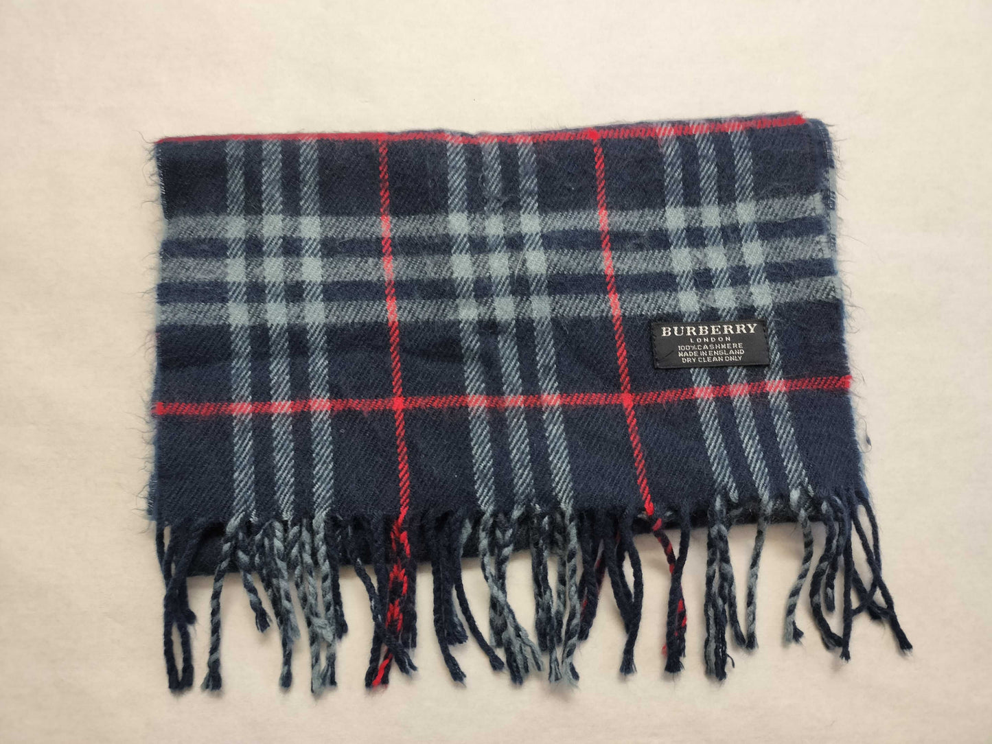 BURBERRY BURBERRY Novacheck 100% Cashmere Muffler Navy Muffler