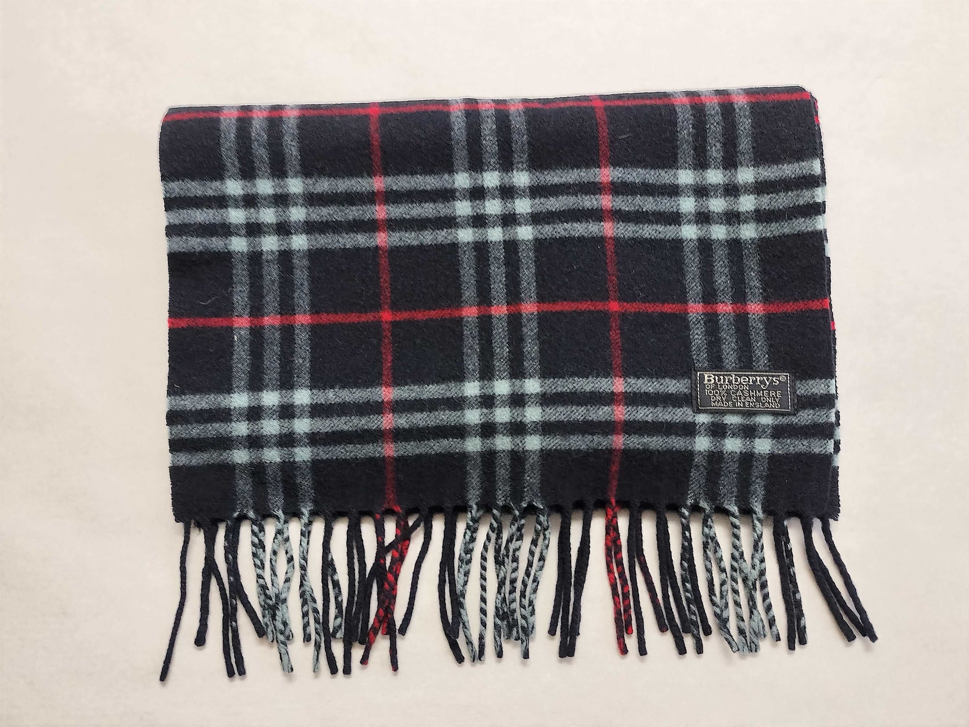 BURBERRY BURBERRY Novacheck 100% Cashmere Muffler Navy Muffler