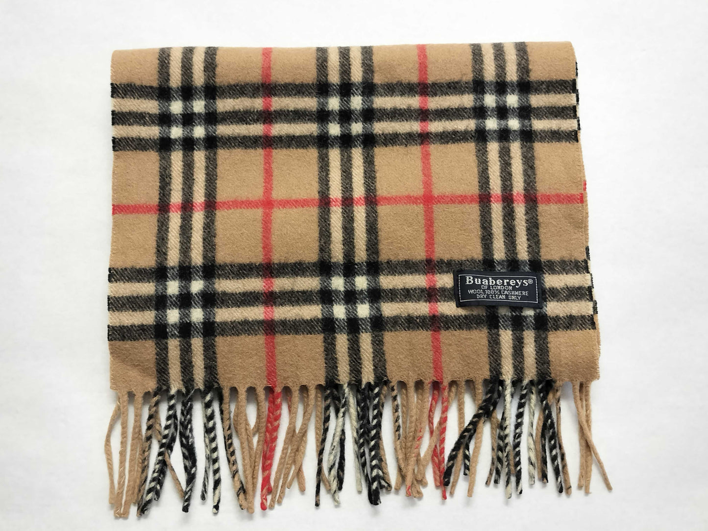 BURBERRY BURBERRY Novacheck 100% Cashmere Muffler Beige Muffler