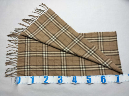 BURBERRY BURBERRY Novacheck 100% Cashmere Muffler Light Beige Muffler