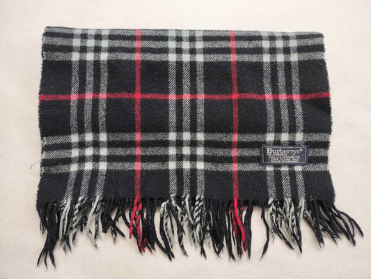 BURBERRY BURBERRY Novacheck 100% Cashmere Muffler Navy Muffler