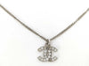 CHANEL CHANEL 10V Necklace Coco Mark Rhinestone Necklace