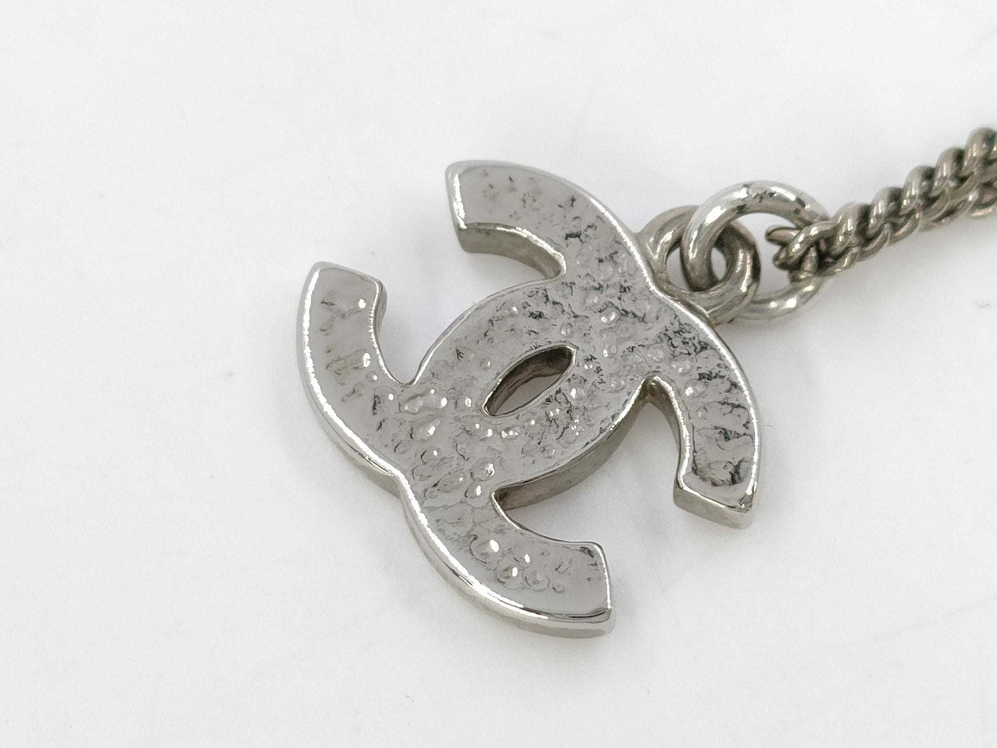 CHANEL CHANEL 10V Necklace Coco Mark Rhinestone Necklace