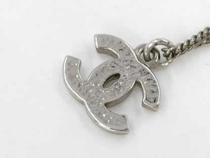 CHANEL CHANEL 10V Necklace Coco Mark Rhinestone Necklace