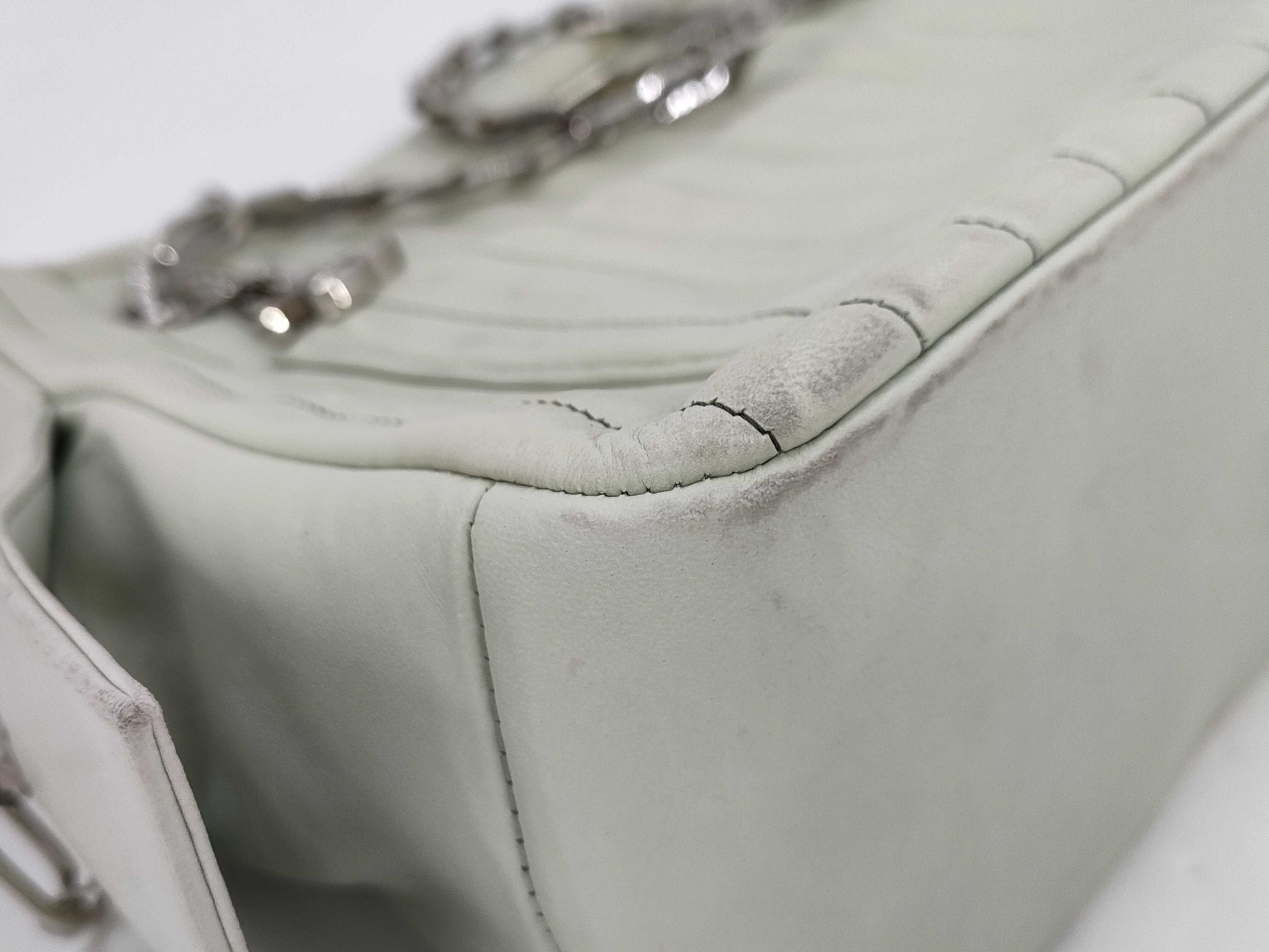 CHANEL Lambskin Chain Bag Tote Bag