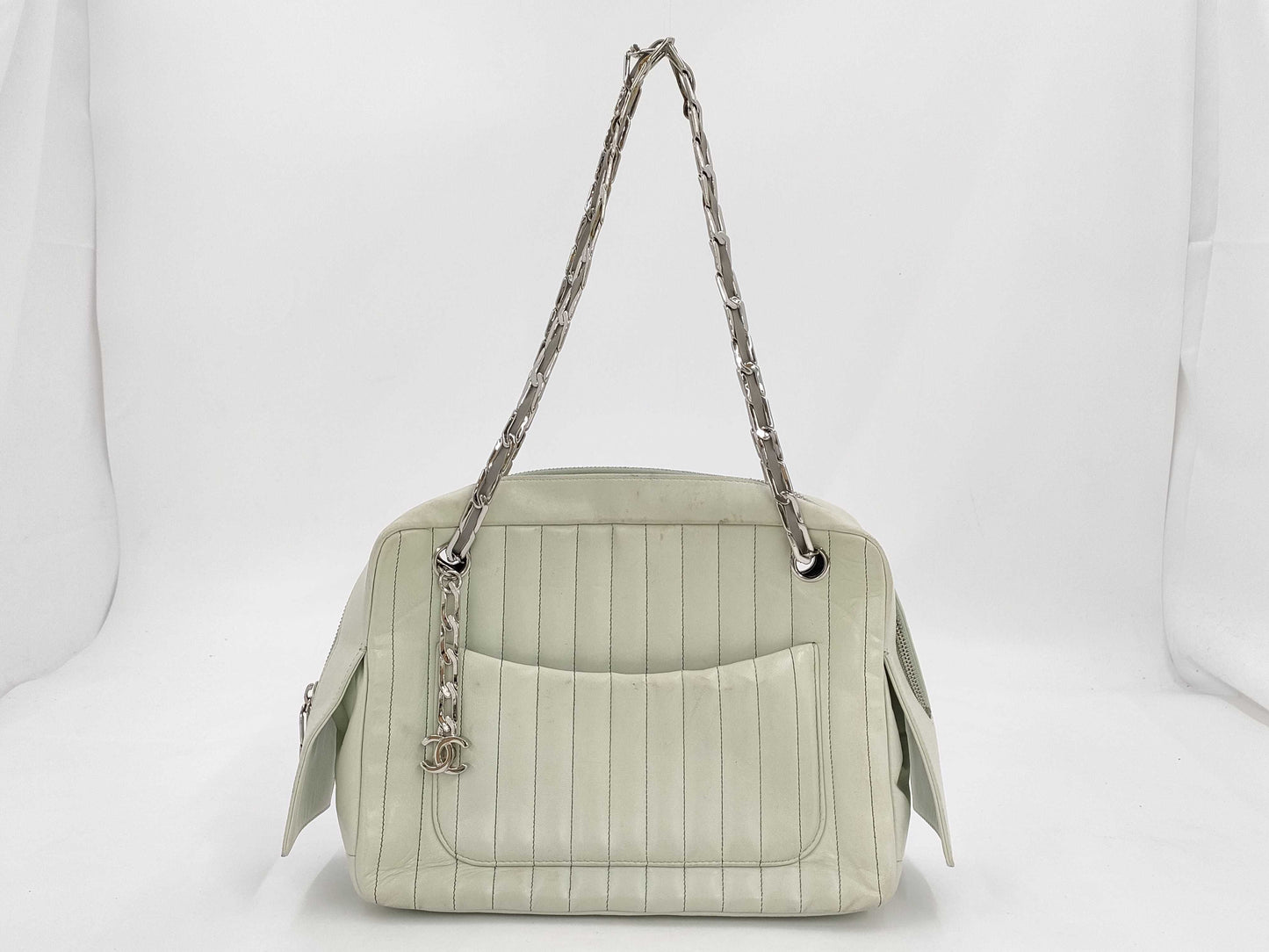 CHANEL Lambskin Chain Bag Tote Bag