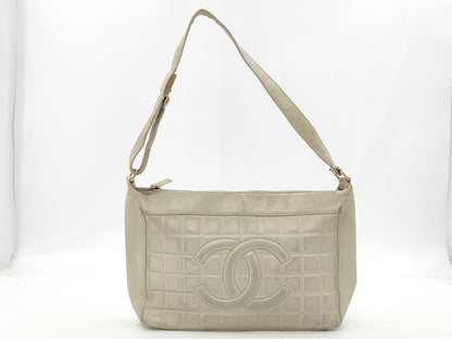 CHANEL Lambskin Chocolate Bar Shoulder Bag Shoulder Bag