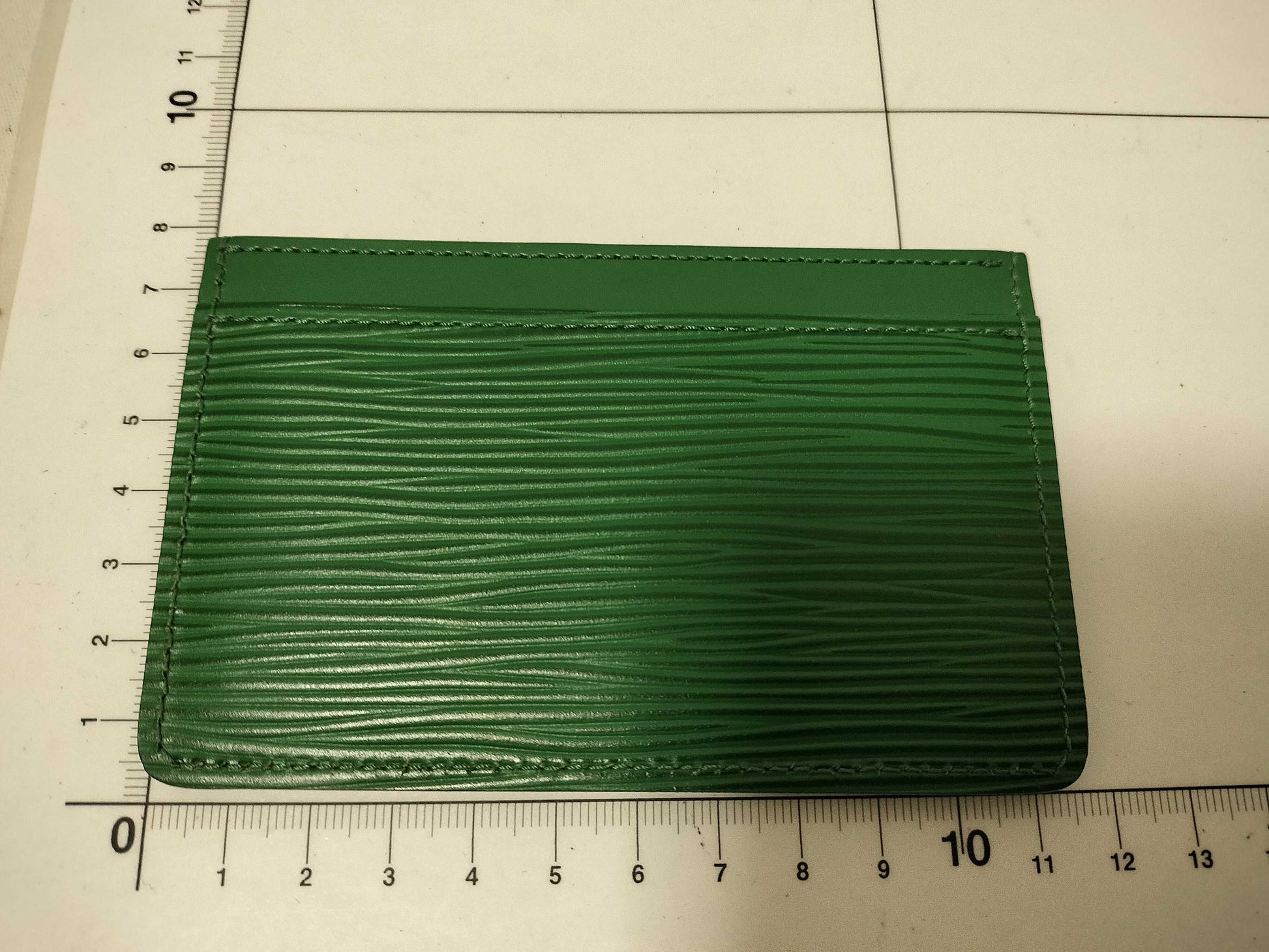 LOUIS VUITTON Epi LV Card Case Porto Cart Sampur M60325 Epi Green Card Case, Pass Case, Business Card Holder
