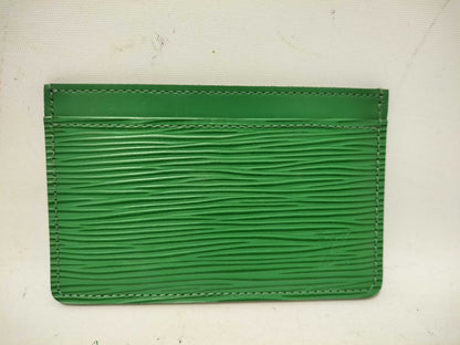 LOUIS VUITTON Epi LV Card Case Porto Cart Sampur M60325 Epi Green Card Case, Pass Case, Business Card Holder