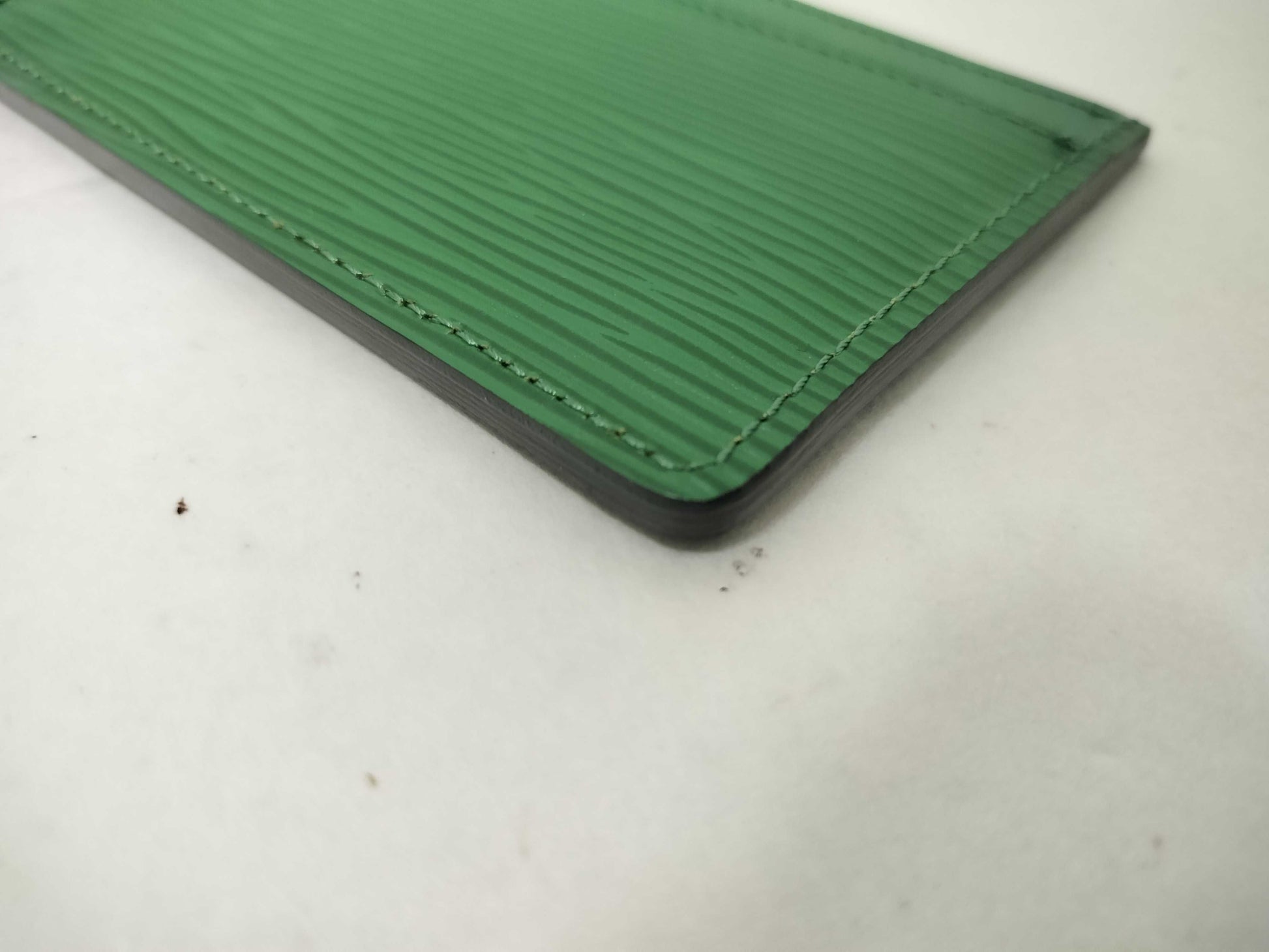 LOUIS VUITTON Epi LV Card Case Porto Cart Sampur M60325 Epi Green Card Case, Pass Case, Business Card Holder