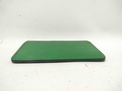 LOUIS VUITTON Epi LV Card Case Porto Cart Sampur M60325 Epi Green Card Case, Pass Case, Business Card Holder