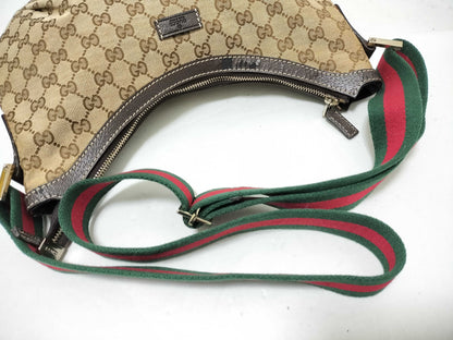 GUCCI Webbing GUCCI Shoulder Bag Sherry Line GG Canvas Shoulder Bag