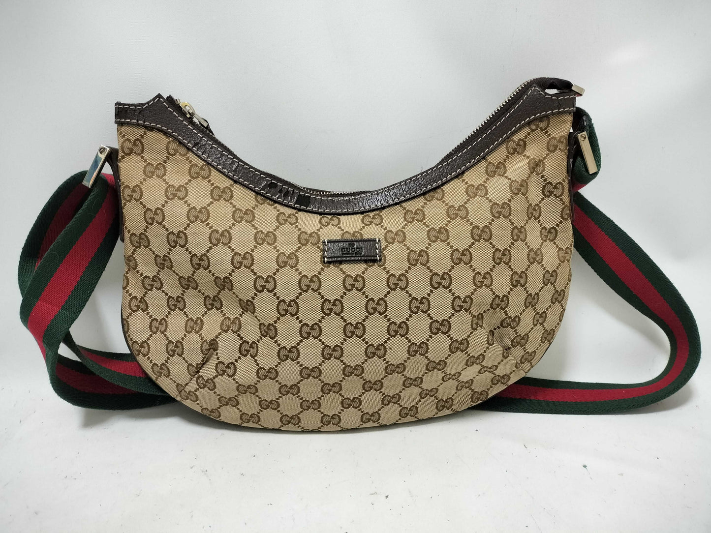 GUCCI Webbing GUCCI Shoulder Bag Sherry Line GG Canvas Shoulder Bag