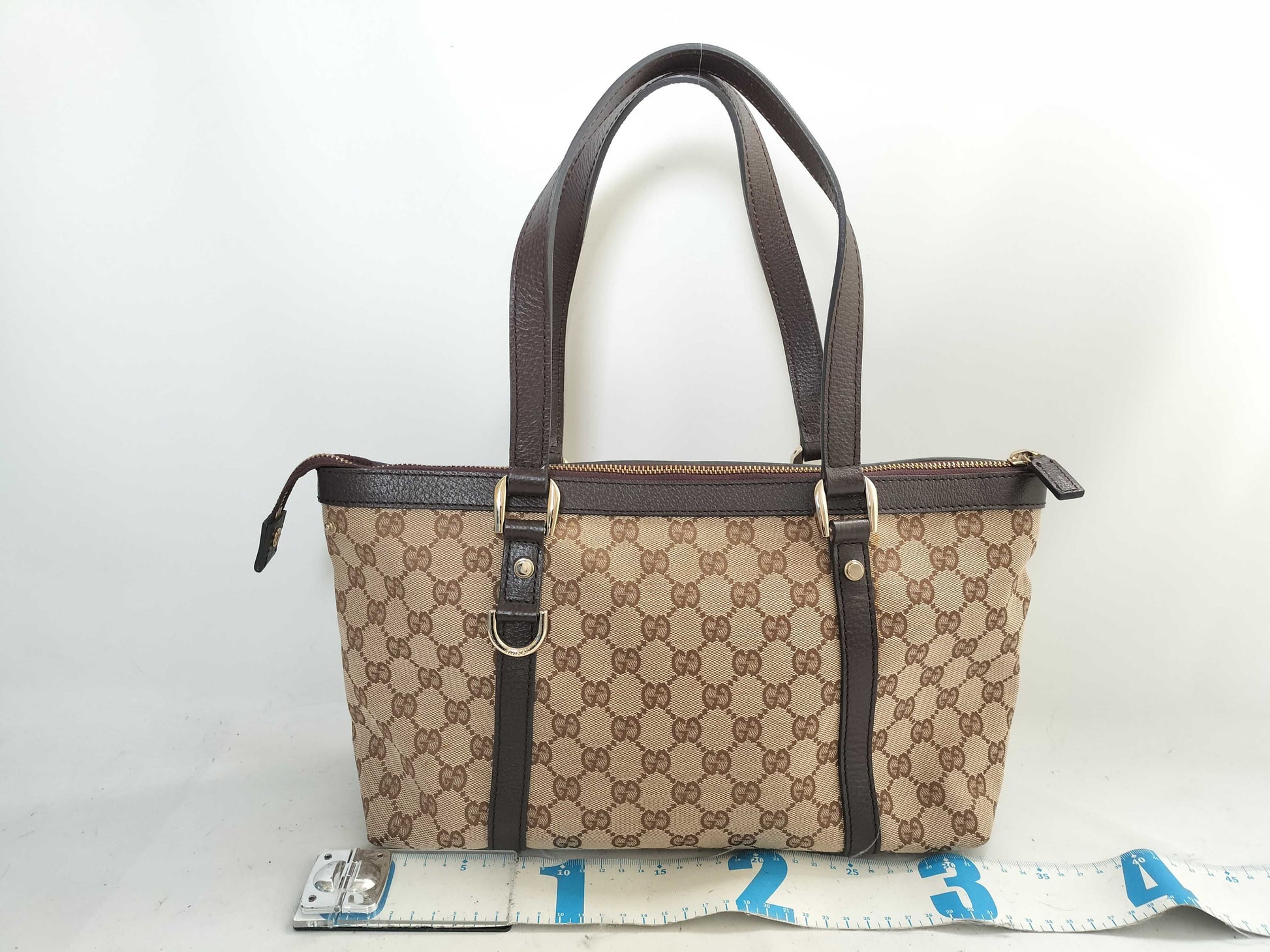 GUCCI GG Canvas GUCCI Tote Bag GG Canvas Brown Tote Bag