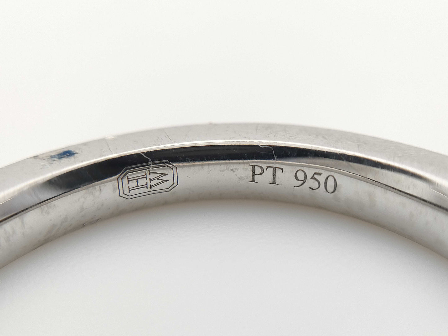 HARRY WINSTON Band 1PD/1PD PT950 11.9g Ring 