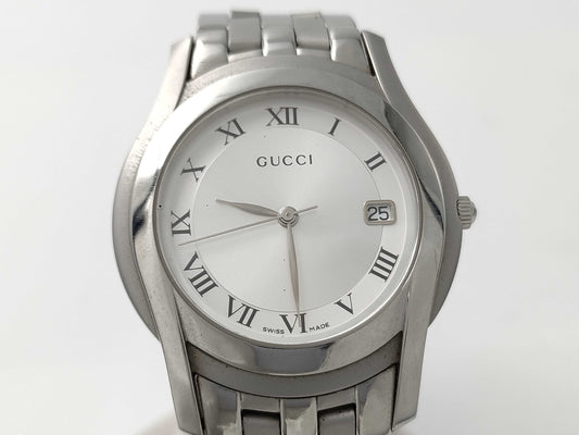 GUCCI 5500M 0193379 Silver Dial Quartz Current Boys Watch