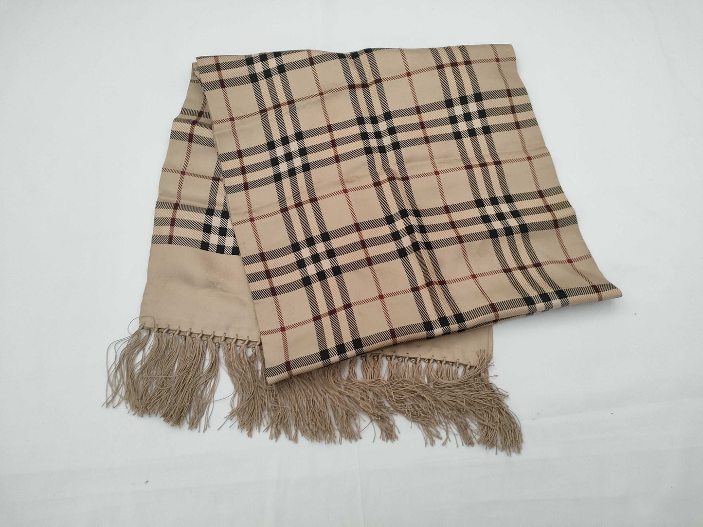 BURBERRY Scarf Plaid Fringe Other Accessories