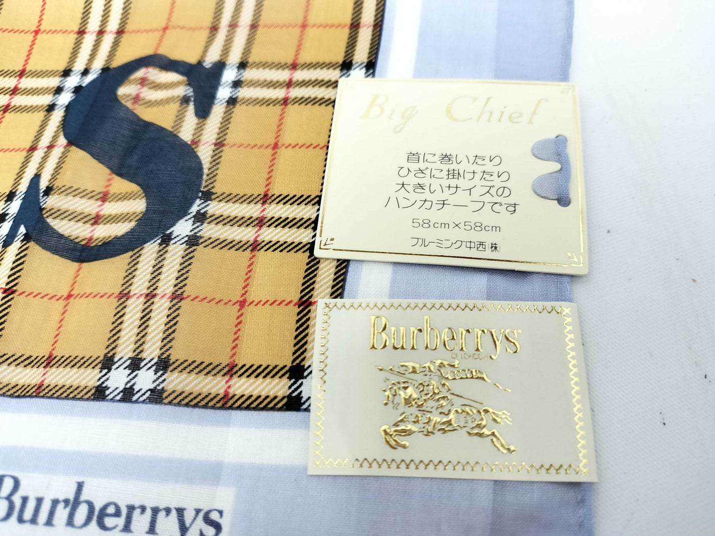 BURBERRY Handkerchief Large Format Unused Other Accessories