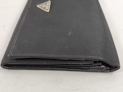 PRADA Nylon Tesuto NERO Long Wallet Wallet