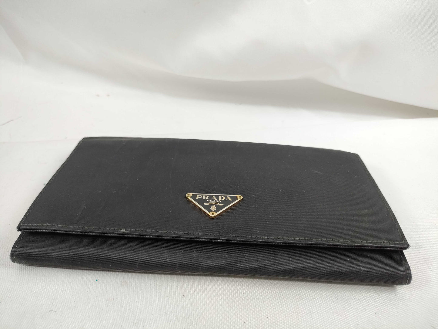 PRADA Nylon Tesuto NERO Long Wallet Wallet