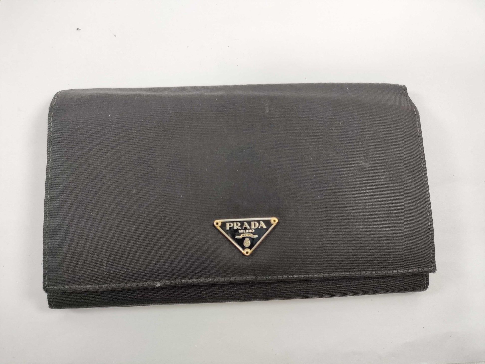 PRADA Nylon Tesuto NERO Long Wallet Wallet