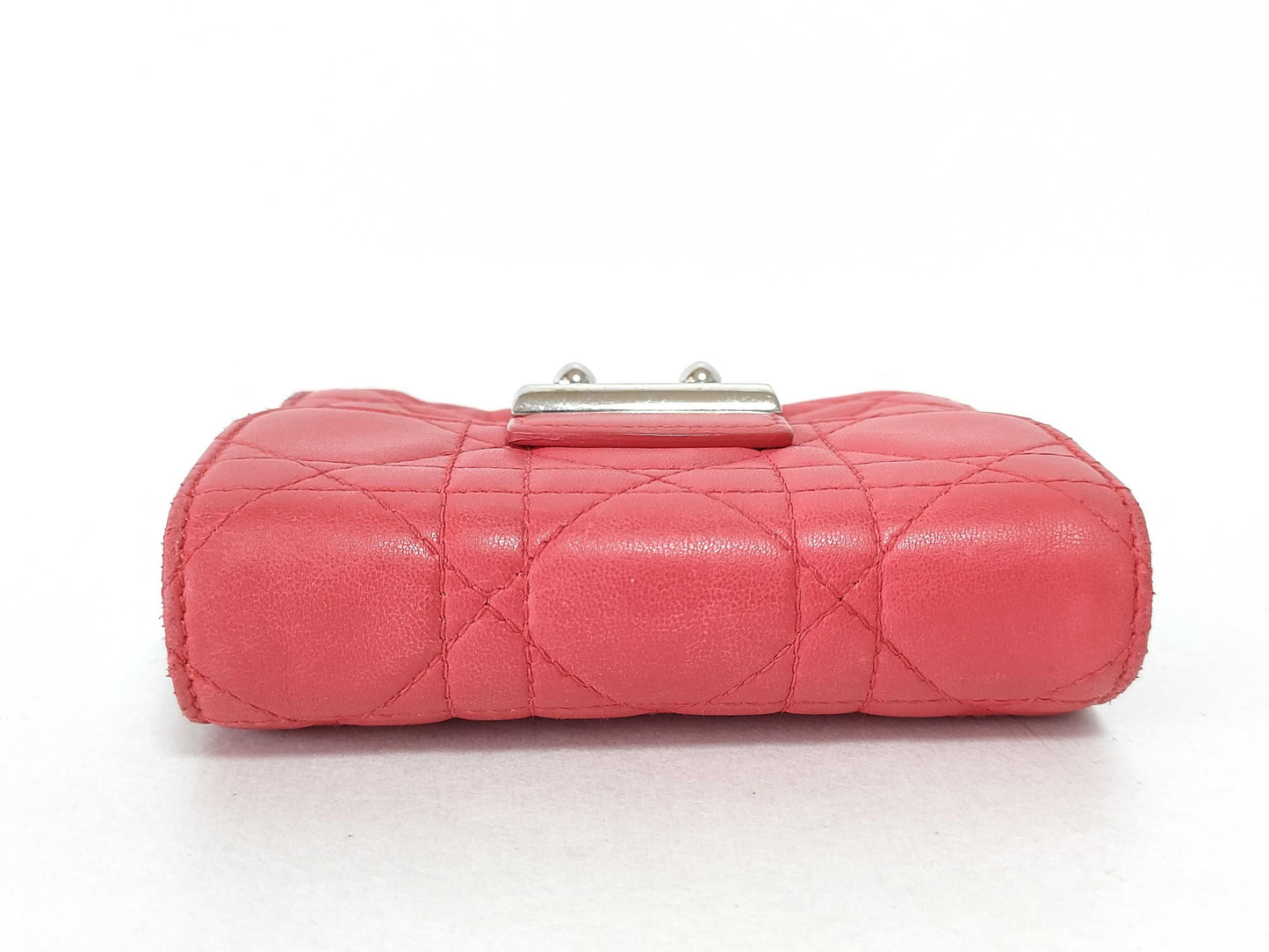 Dior Lady Dior Leather Folding Wallet Wallet