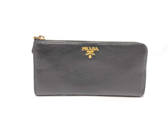 PRADA Leather Long Wallet with Box Wallet