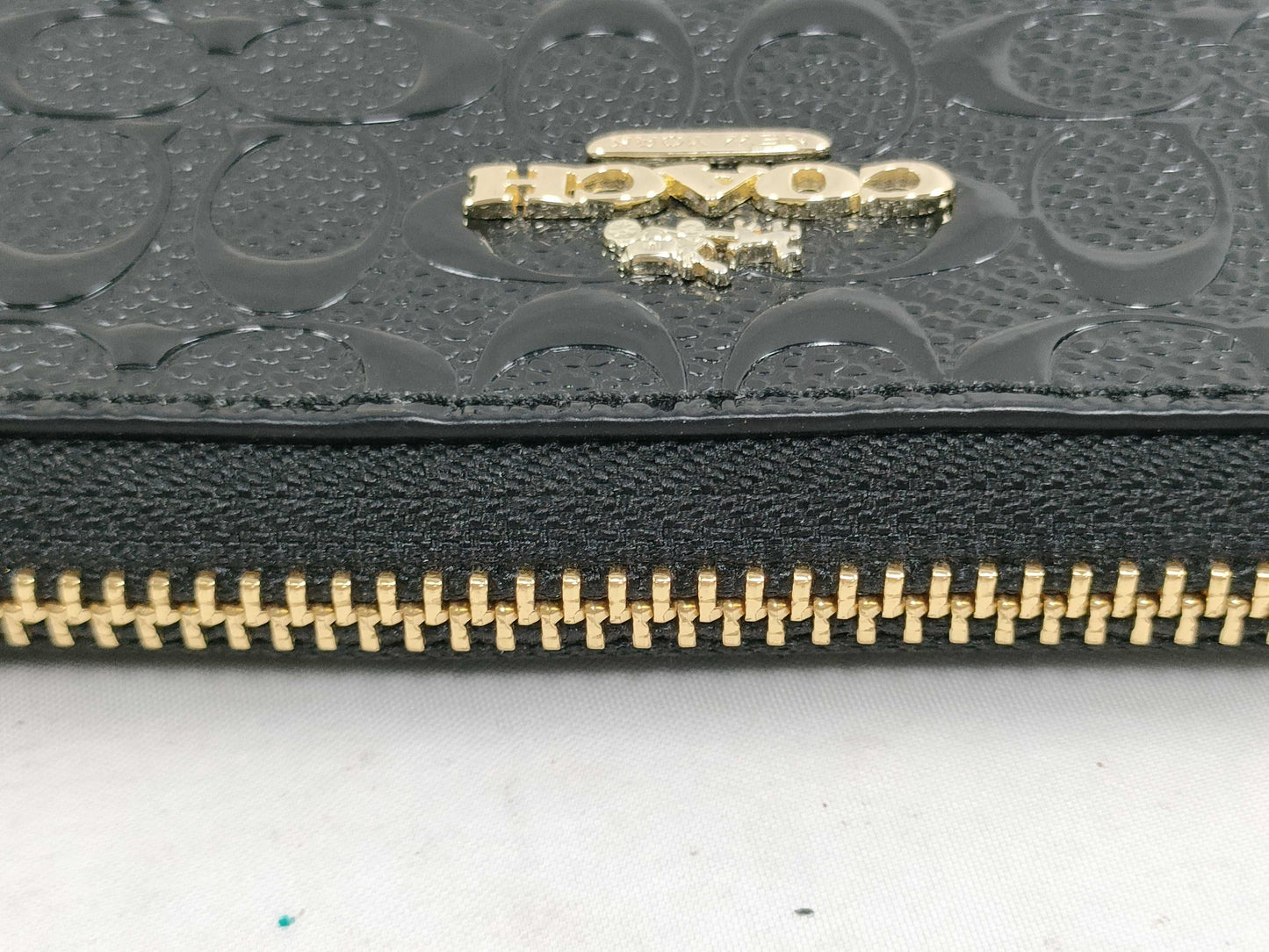 COACH Signature Round Zipper Long Wallet Wallet