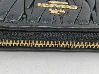 COACH Matellase Leather Long Wallet Wallet