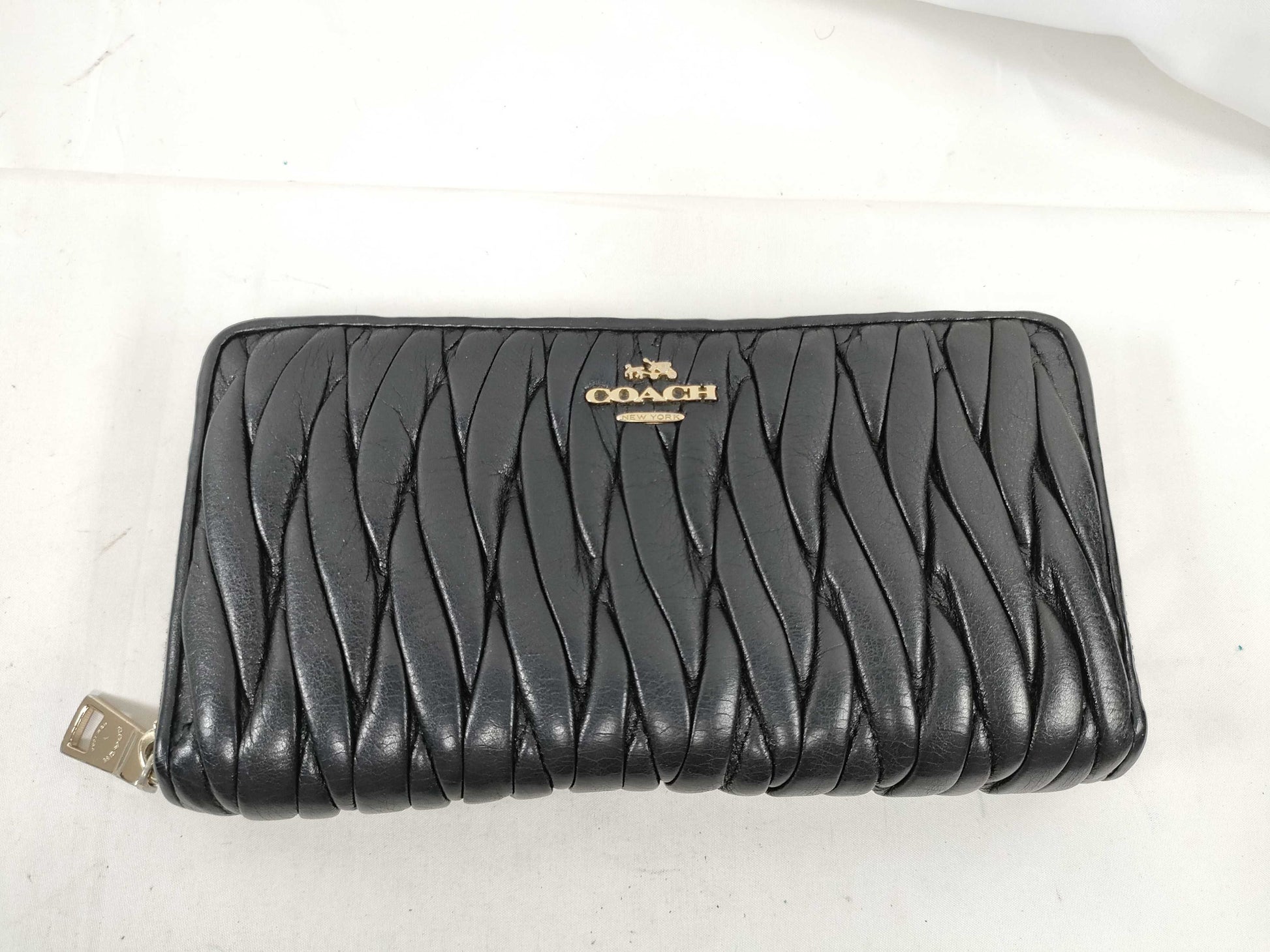 COACH Matellase Leather Long Wallet Wallet