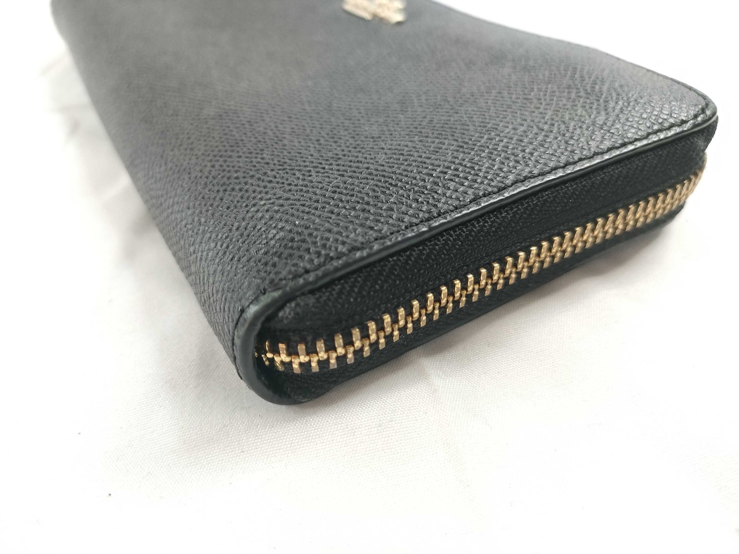 COACH Leather Round Zipper Long Wallet Wallet