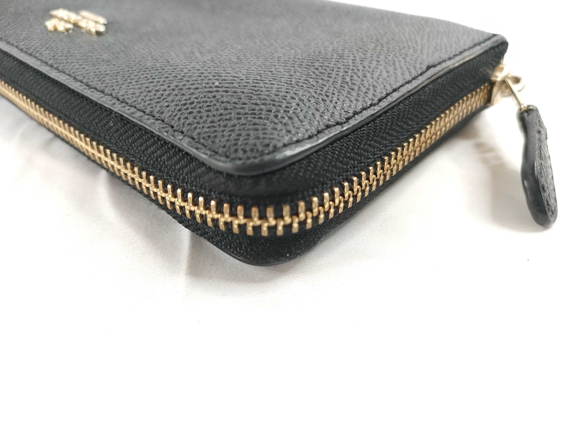 COACH Leather Round Zipper Long Wallet Wallet