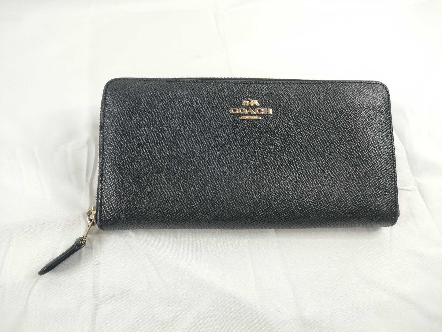 COACH Leather Round Zipper Long Wallet Wallet