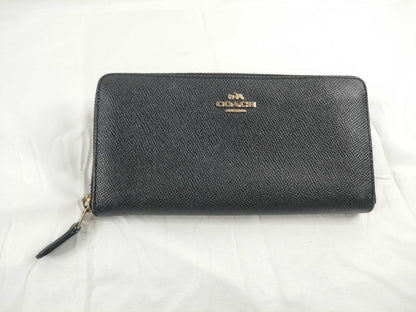 COACH Leather Round Zipper Long Wallet Wallet