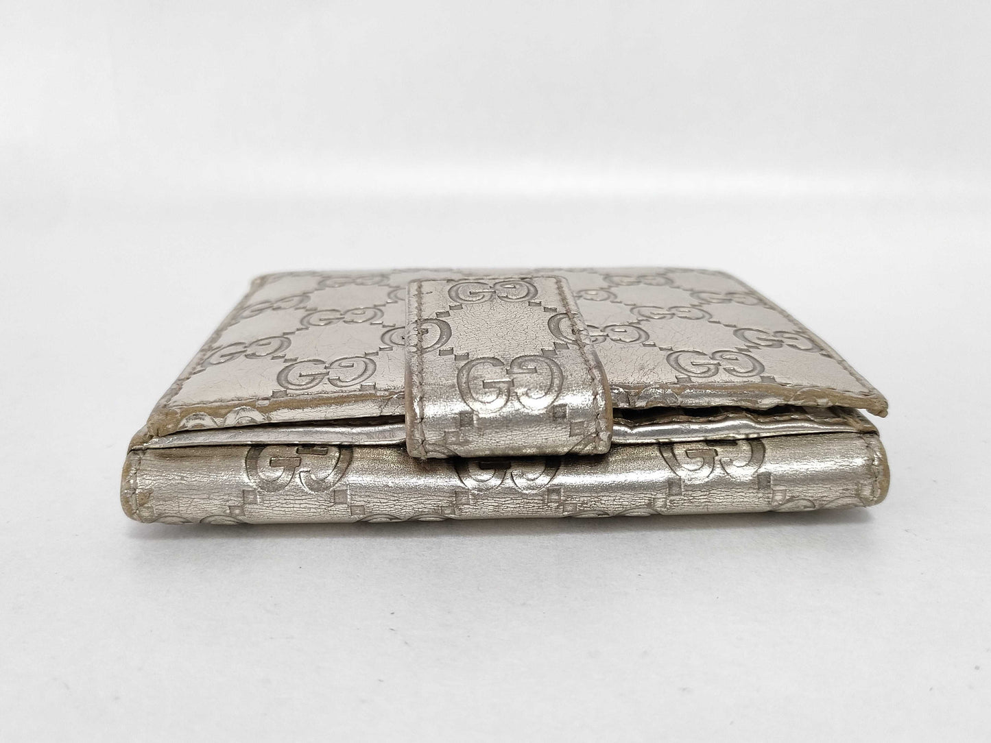 GUCCI Gucci Sima Gucci Sima GG Silver Folding Wallet Wallet