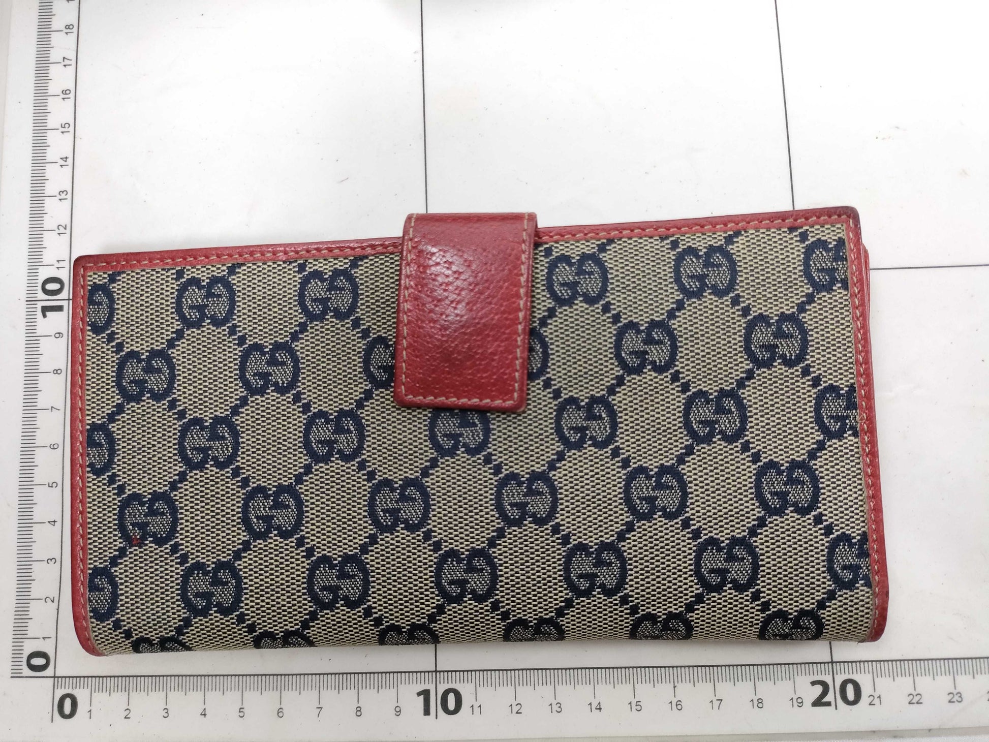 GUCCI Gucci GG Canvas Leather Long Wallet Wallet