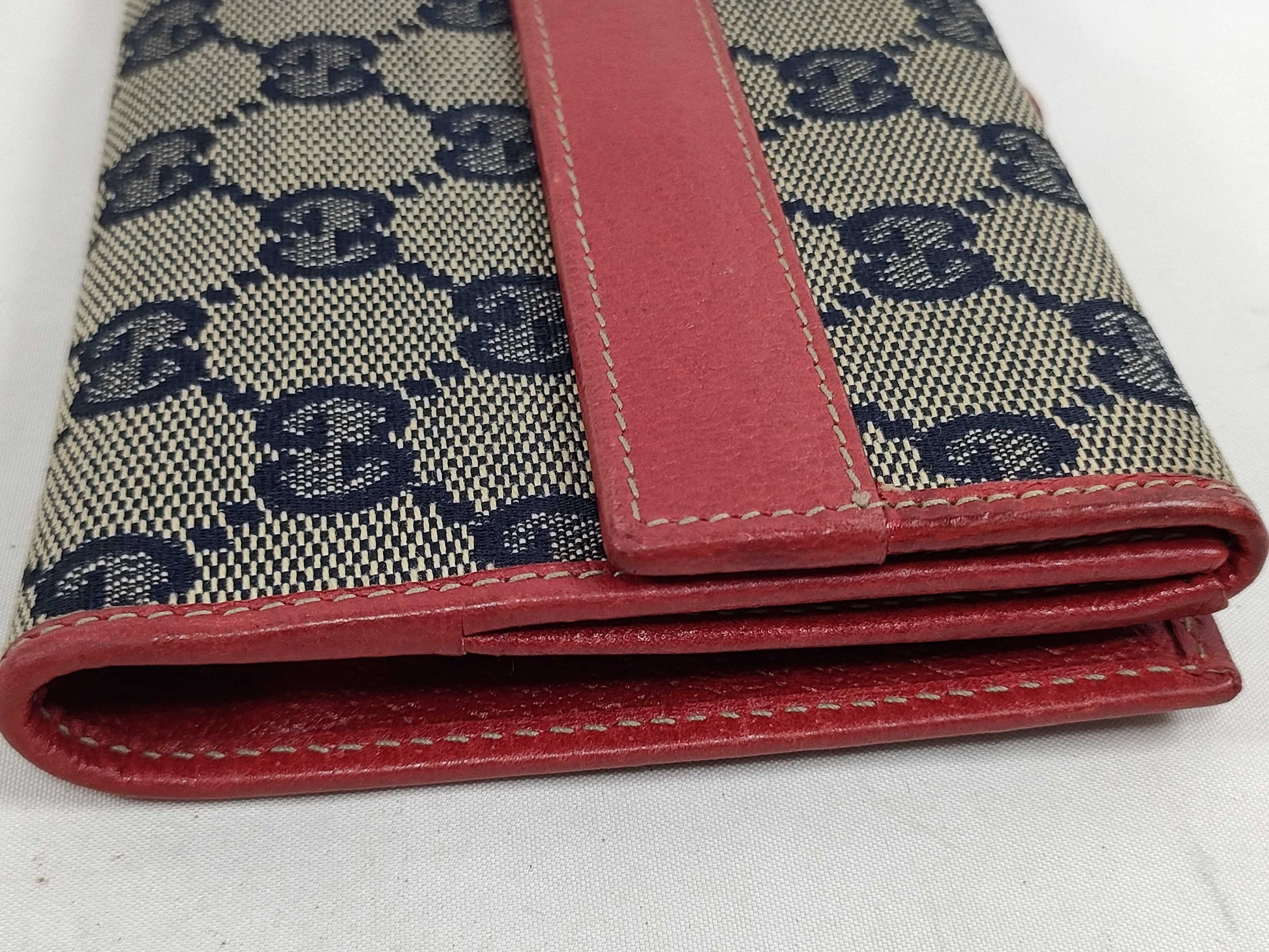 GUCCI Gucci GG Canvas Leather Long Wallet Wallet