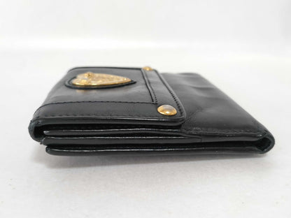 GUCCI Gucci Leather Black Folding Wallet Wallet
