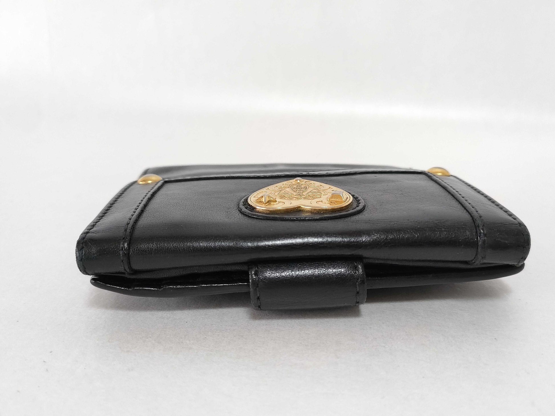 GUCCI Gucci Leather Black Folding Wallet Wallet