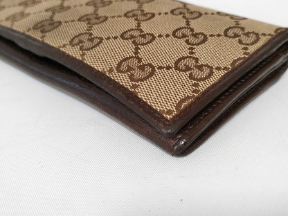 GUCCI GG Canvas GUCCI GG Canvas Leather Long Wallet Wallet