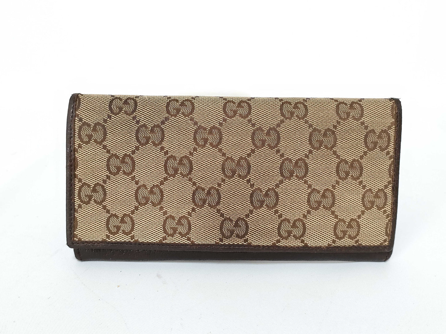 GUCCI GG Canvas GUCCI GG Canvas Leather Long Wallet Wallet